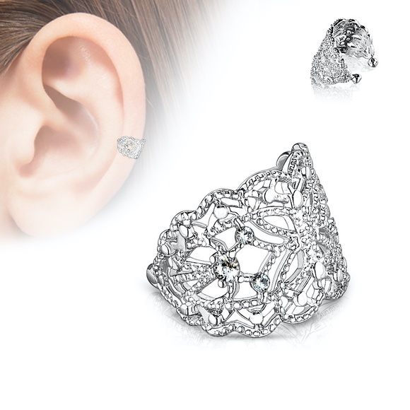 Jewelry - Delicate Filigree Butterfly Non-Piercing Ear Cuff